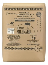 Yerba Mate "Grapia Milenaria" x2kgr